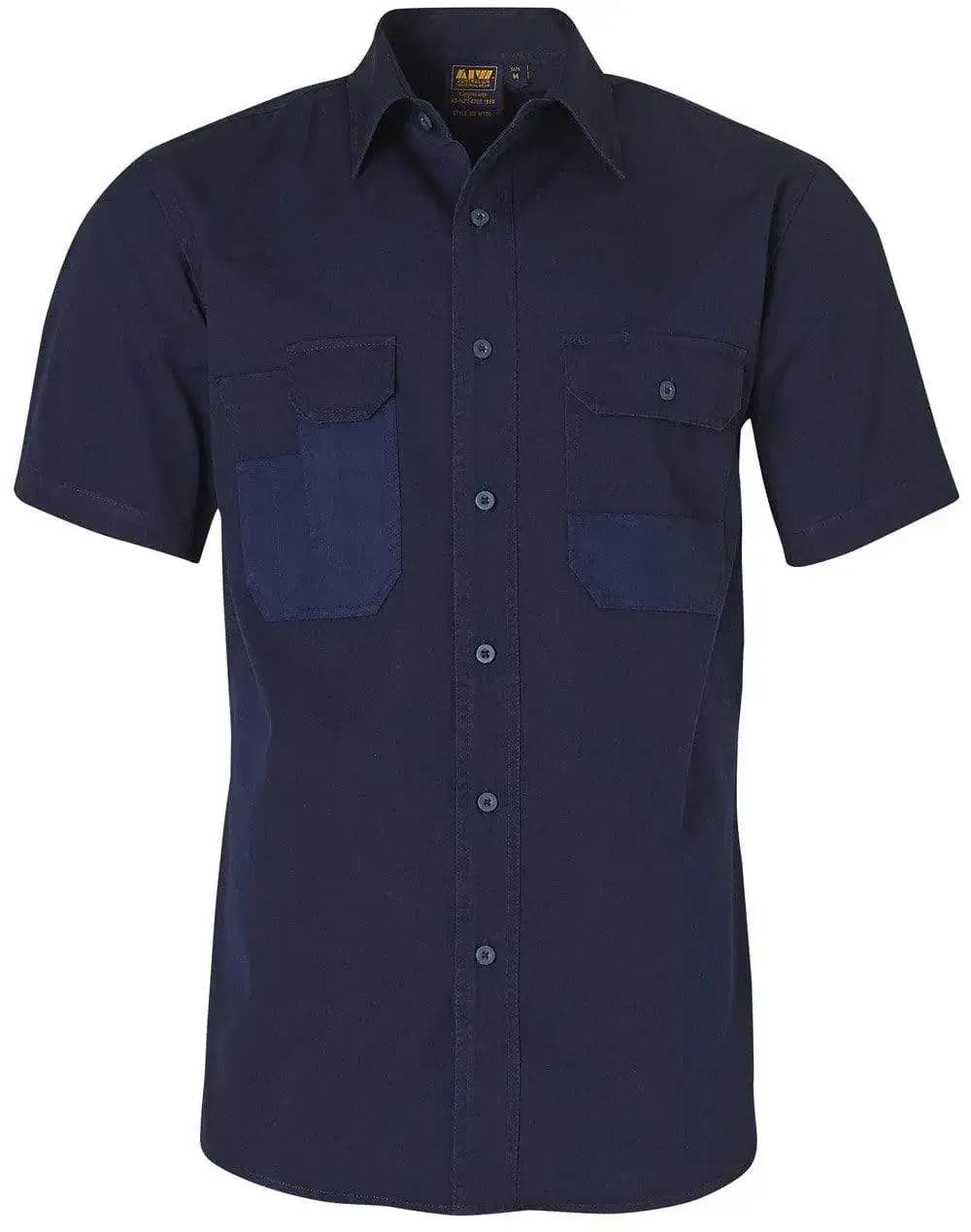Durable Short Sleeve Work Shirt WT05 Work Wear Australian Industrial Wear S Navy